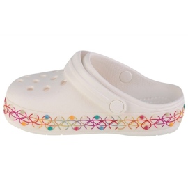 Slides Crocs Crocband rastezljiva ogrlica Jr 208270-94S bijela 1