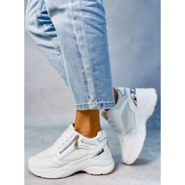 BM Mcbride Bijele wedge tenisice bijela 2