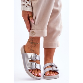 Ženske natikače s platformom Silver Vertigo srebro 1