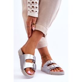 Ženske natikače s platformom Silver Vertigo srebro 2