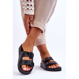 Ženske papuče s platformom Black Vertigo crno 2