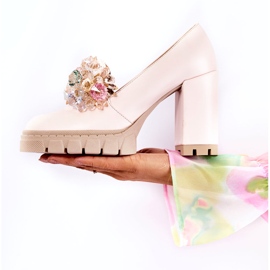 PA2 Elegantne pumpice s ornamentom Obična svijetloružičasta Caterine 4