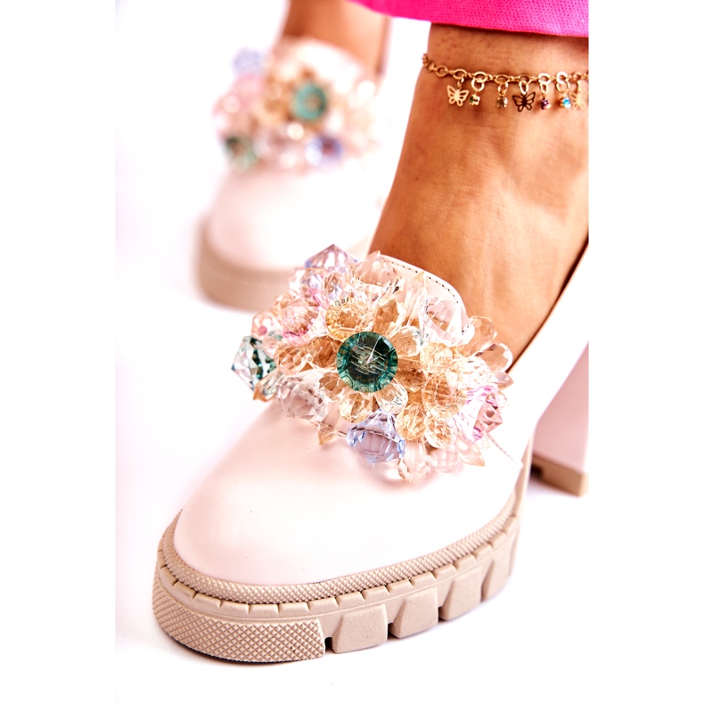 PA2 Elegantne pumpice s ornamentom Obična svijetloružičasta Caterine 1