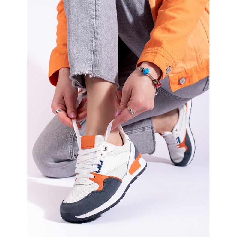 Ženske sportske cipele Shelovet bijele i tamno plave boje bijela 1