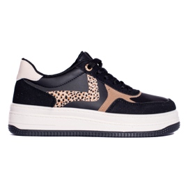 Ženske sportske cipele na platformu crne Shelovet crna 1