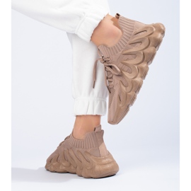 Ženske Shelovet smeđe platnene tenisice smeđa 2