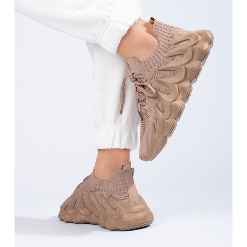 Ženske Shelovet smeđe platnene tenisice smeđa 2