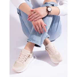 Ženske wedge tenisice bež Shelovet 1