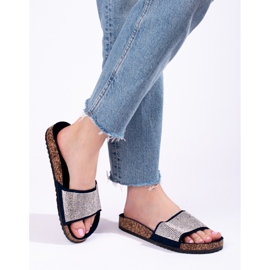 Mornarsko plave plutene japanke Shelovet s cirkonima plava 2