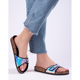 Klizači od crnog holografskog pluta Shelovet crna 1