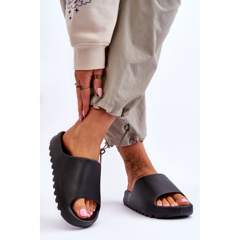 PS1 Moderne papuče s platformom crne Estella crna 2