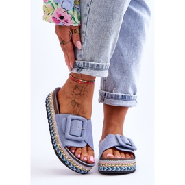 PS1 Ženske plave Joyce papuče s platformom plava 1