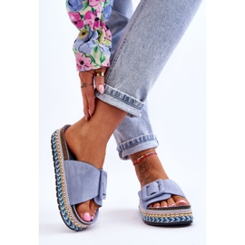 PS1 Ženske plave Joyce papuče s platformom plava 2