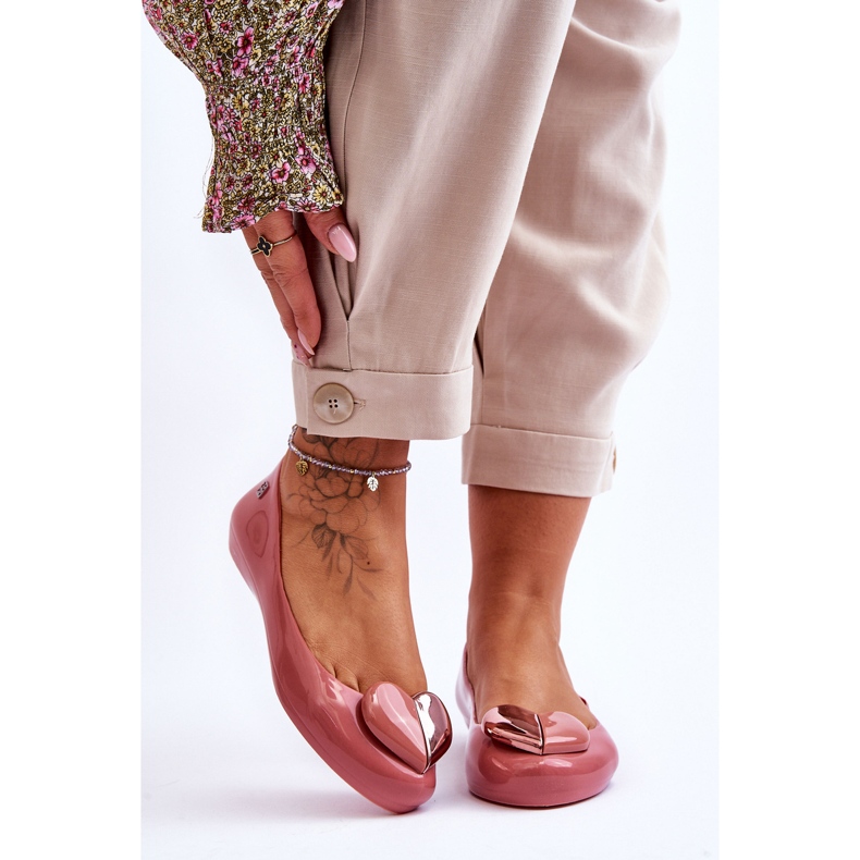 ZAXY Ženske balerinke sa srcem LL285028 Ružičasta 1