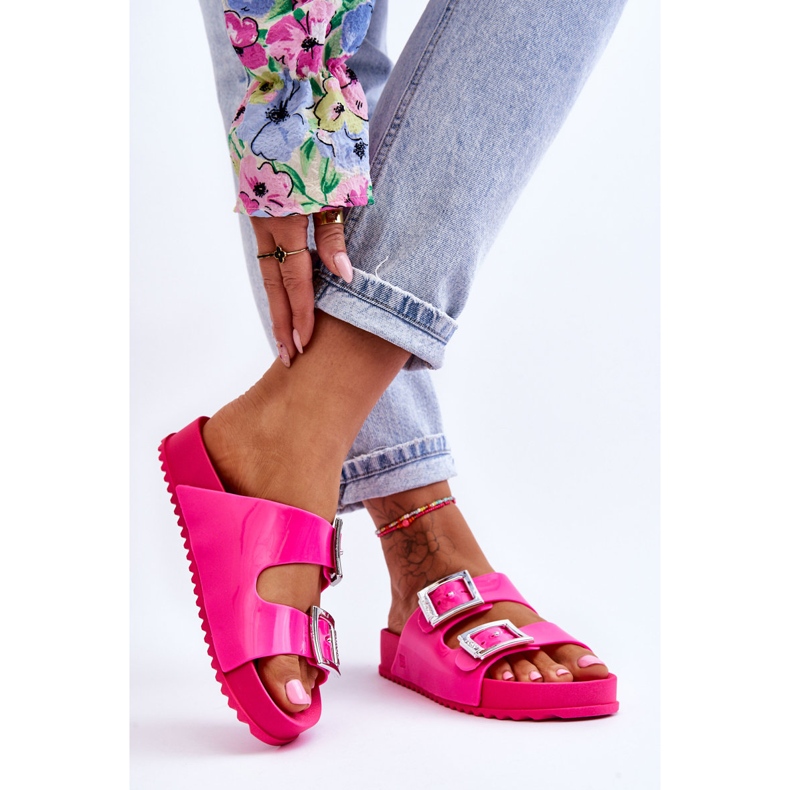 Ženske glatke papuče ZAXY HH285160 Fuchsia ružičasta 2