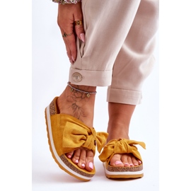 PG1 Žute tako udobne japanke s platformom žuta boja 1