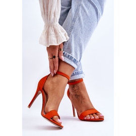 Narančaste Liberty sandale na visoku petu 2