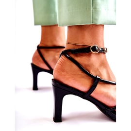 Ženske oslikane crne sandale crne crna 1