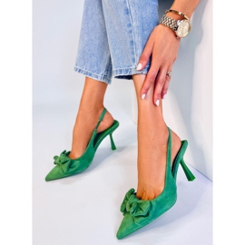 BM Shirley Green cipele s otvorenom petom zelena 2