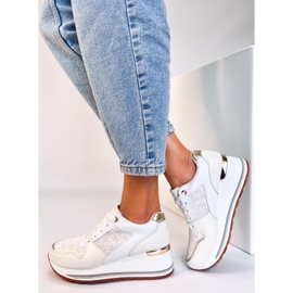 Gilmore Beige tenisice na wedge bež 2