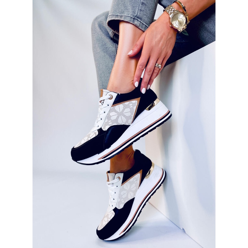 Greer crne tenisice na wedge crno 2