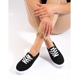 Klasične ženske tenisice na vezanje Shelovet crne crna 1