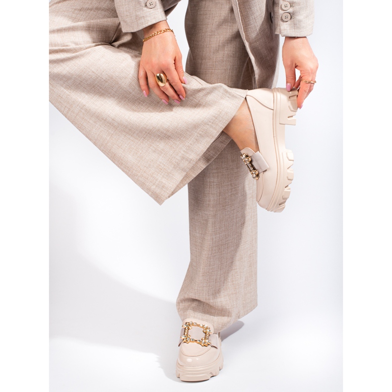 W. Potocki Bež ženske cipele s kopčom Shelovet 2