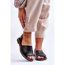 Lemar Alivia crne kožne natikače crno 1