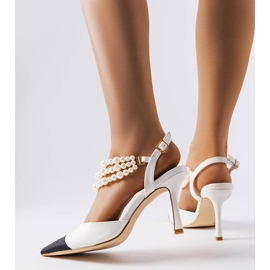 Ridge bijele biserne potpetice s nitnama bijela 1