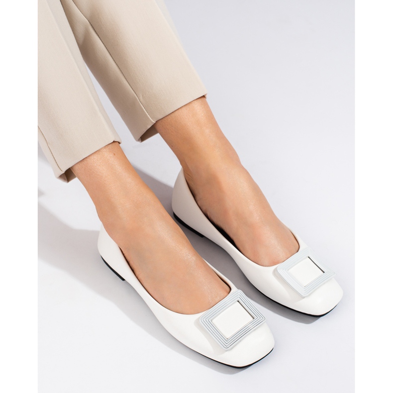 Ženske bijele balerinke sa Shelovet ukrasom bijela 1