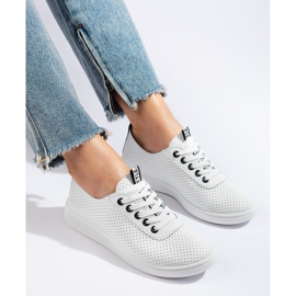 Ažur bijele ženske tenisice Shelovet crno 2