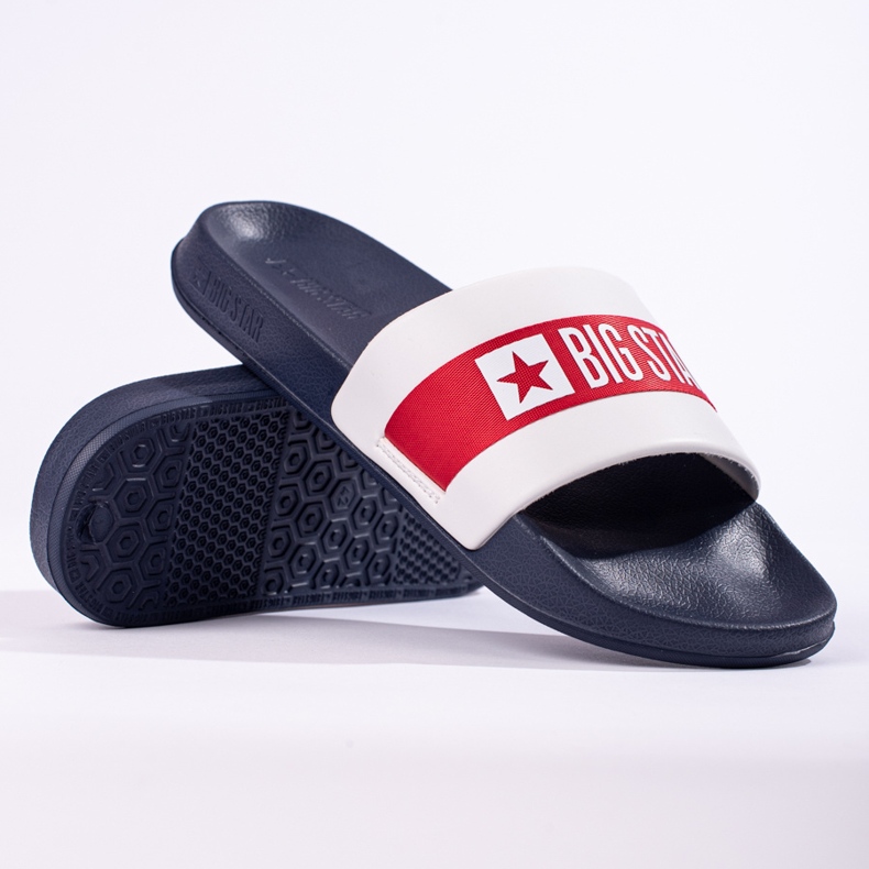 Lagane muške papuče Big Star LL174455 tamnoplave bijela 1