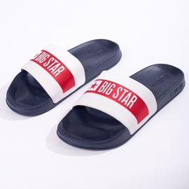 Lagane muške papuče Big Star LL174455 tamnoplave bijela 2