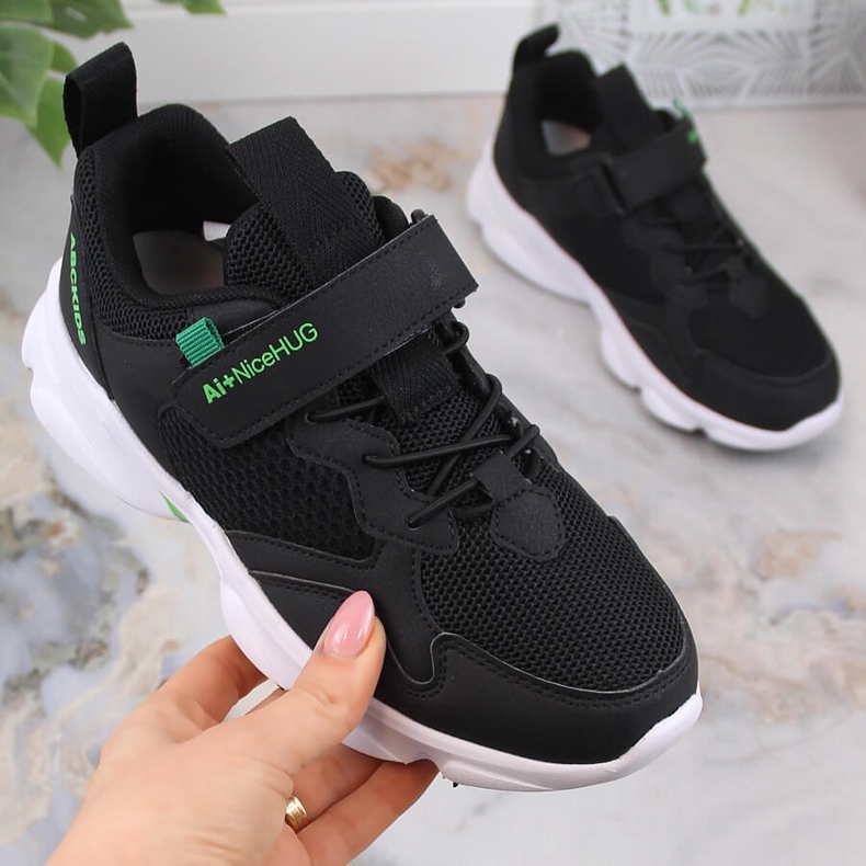 Atletico Dječje sportske cipele na čičak crne AbcKids B012310219 crno 1