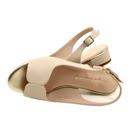 Sergio Leone SK829 Bež sandale na petu 5