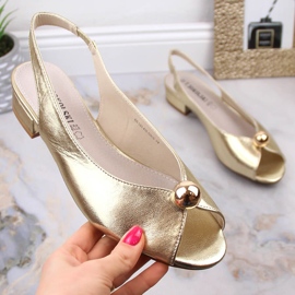 Ženske ravne metalik zlatne sandale T.Sokolski L23-435 zlatni 1