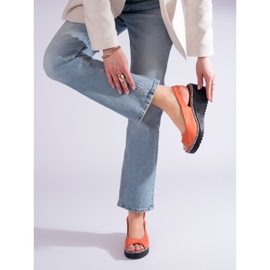 Narančaste sandale na klin iz Sheloveta 2