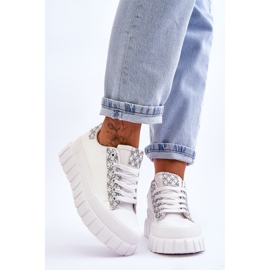 PG1 Ženske kožne tenisice s platformom Bijele Alison bijela 1