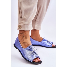 Ženske kožne balerinke Nicole 2660/066 Plava 2