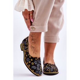 Kožne cipele Maciejka Yellow Flowers 05035-38 crne crna 1