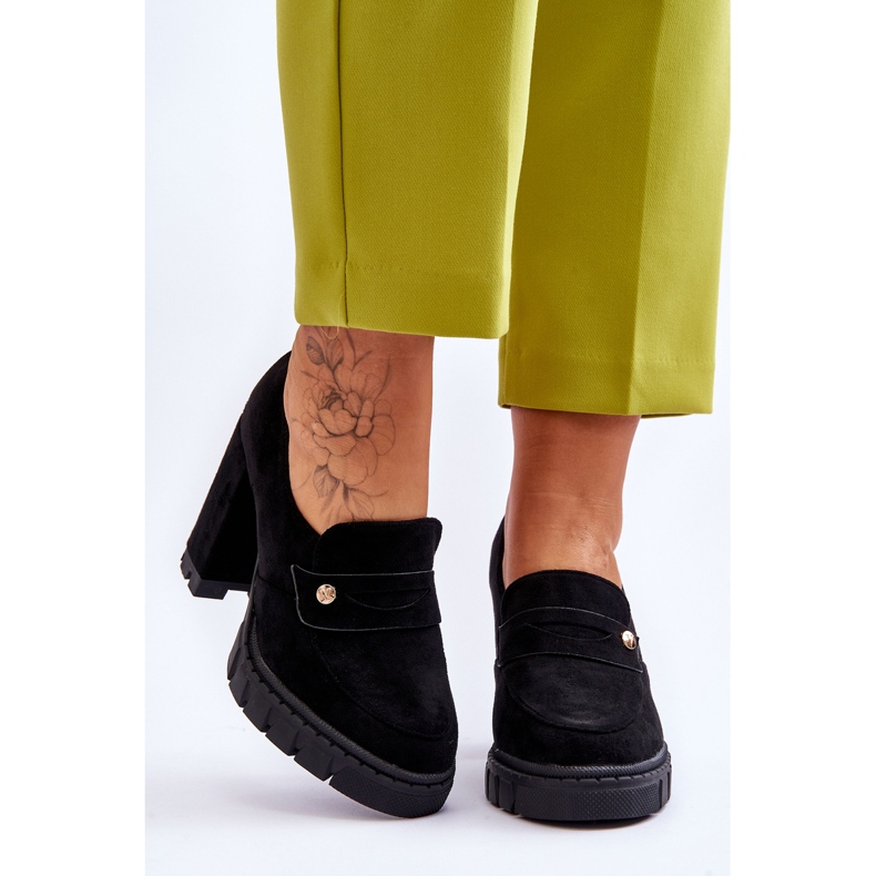 Vinceza Elegantne cipele s visokom petom od brušene kože crne Mintore crna 1