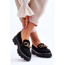 Ženske mokasine od brušene kože S.Barski HX52-222 crne crna 2