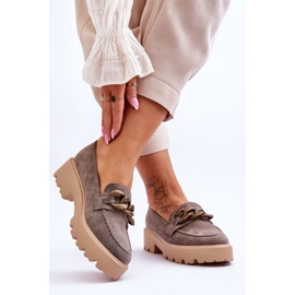 Ženske natikače od brušene kože S.Barski HX52-222 Siva 2