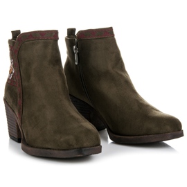 Kylie Čizme s etničkim uzorkom zelena 2