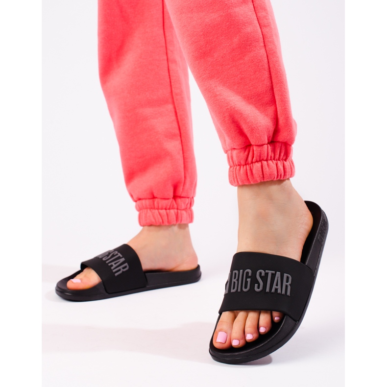Crne ženske papuče Big Star FF274A200906 crna 2