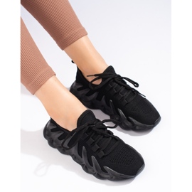 Ženske tenisice Shelovet crne tkanine crna 1