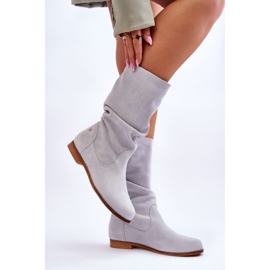 Ženske čizme od brušene kože Maciejka 05057-11 Light Mint zelena 2