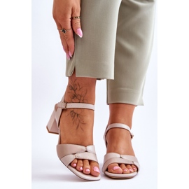 Bež sandale na nisku petu Sergio Leone SK898 1