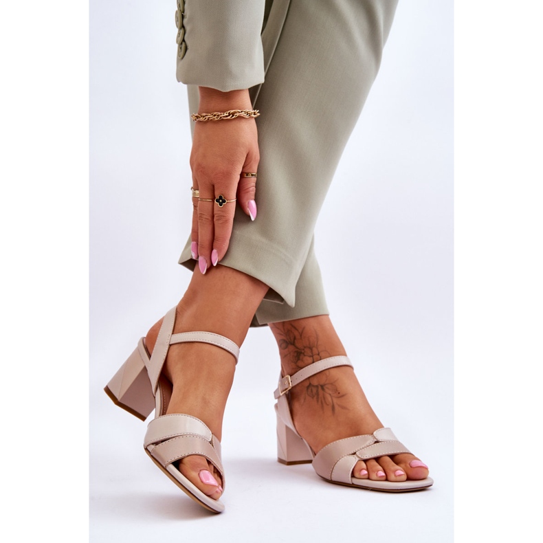 Bež sandale na nisku petu Sergio Leone SK898 2