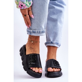 Vinceza Ženske papuče s platformom s ukrasom Black Monroe crno 1